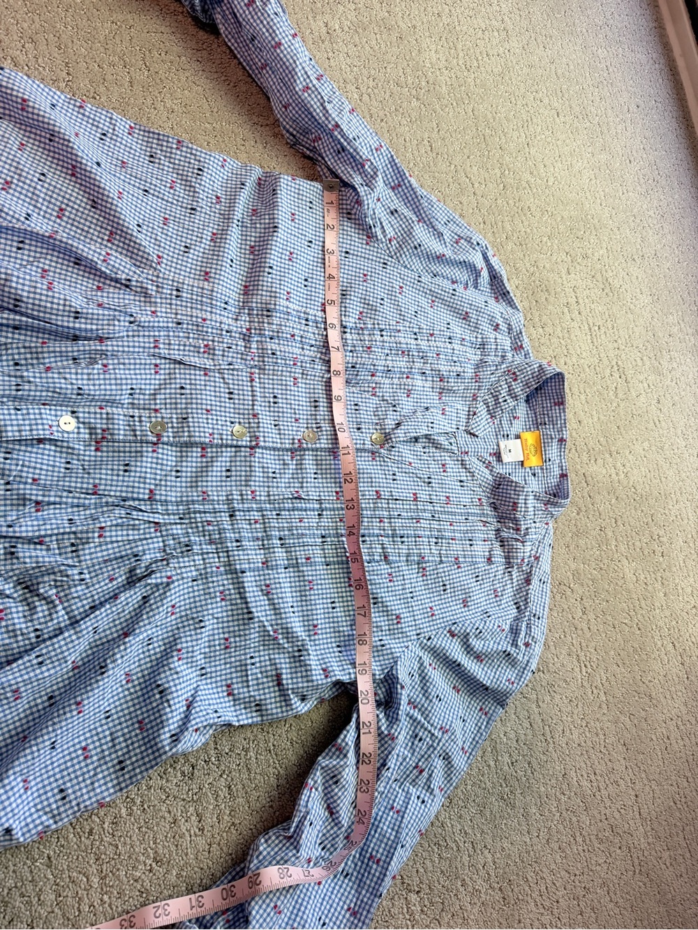 Ruby Rd Gingham patterned shirt, medium - Picture 2 of 5